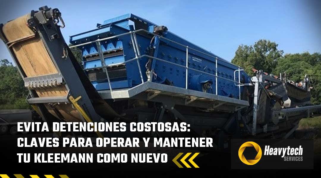 Mantenimiento preventivo de maquinaria pesada Kleemann MS 14 Z en faena minera